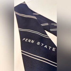 Penn State Team Blue/White Tie. Prince Consort. 100% Polyester. Some staining